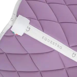 Dressage saddle pad for horse in technical fabric with logo Equestro image-2