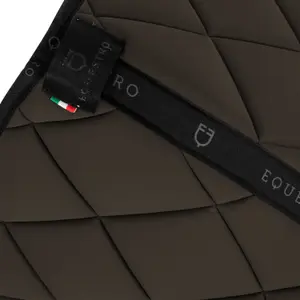 Dressage saddle pad for horse in technical fabric with logo Equestro image-2