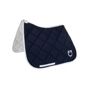 Dressage saddle pad for horse in technical fabric with logo Equestro image-0