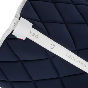 Dressage saddle pad for horse in technical fabric with logo Equestro image-2