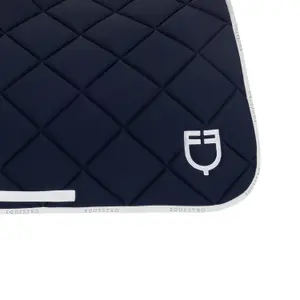 Dressage saddle pad for horse in technical fabric with logo Equestro image-4