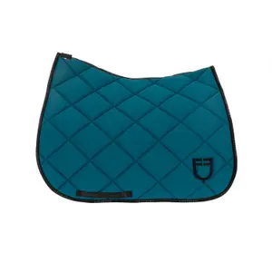 Dressage saddle pad for horse in technical fabric with logo Equestro image-1