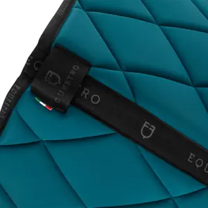 Dressage saddle pad for horse in technical fabric with logo Equestro image-2