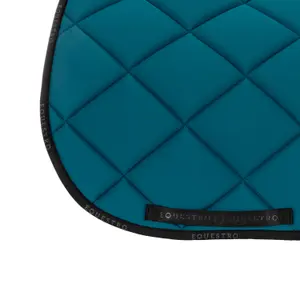 Dressage saddle pad for horse in technical fabric with logo Equestro image-3