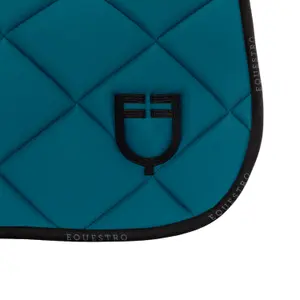 Dressage saddle pad for horse in technical fabric with logo Equestro image-4