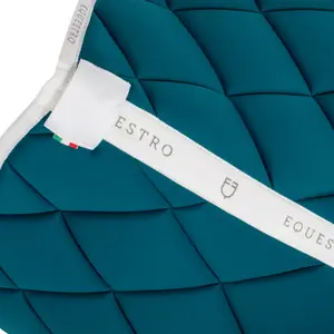 Dressage saddle pad for horse in technical fabric with logo Equestro image-2