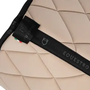 Dressage saddle pad for horse in technical fabric with logo Equestro image-2