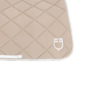 Dressage saddle pad for horse in technical fabric with logo Equestro image-4