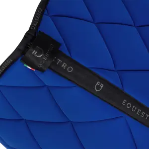 Dressage saddle pad for horse in technical fabric with logo Equestro image-2