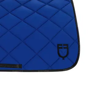 Dressage saddle pad for horse in technical fabric with logo Equestro image-4