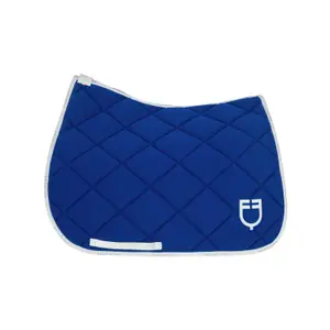 Dressage saddle pad for horse in technical fabric with logo Equestro image-1