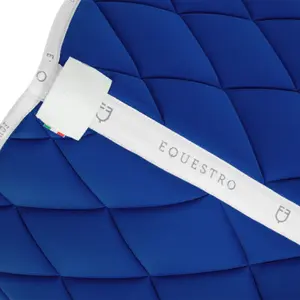 Dressage saddle pad for horse in technical fabric with logo Equestro image-2