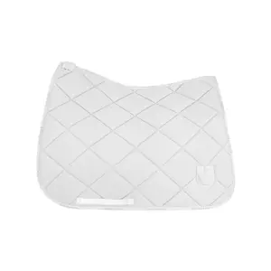 Dressage saddle pad for horse in technical fabric with logo Equestro image-1