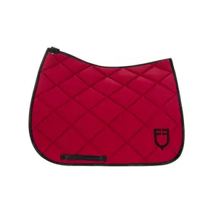 Dressage saddle pad for horse in technical fabric with logo Equestro image-1