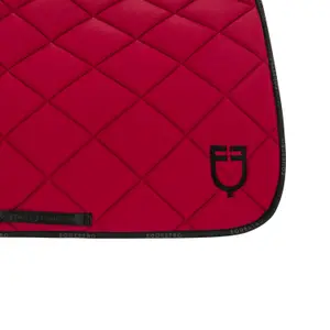 Dressage saddle pad for horse in technical fabric with logo Equestro image-4