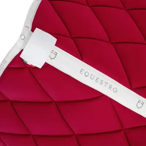 Dressage saddle pad for horse in technical fabric with logo Equestro image-2