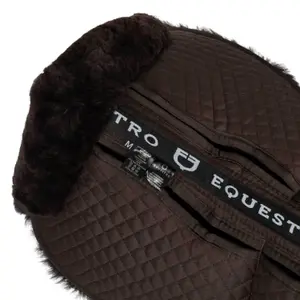 Amortiguador para caballo de algodón con bolsillos y piel de oveja Equestro image-5