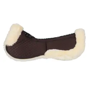 Cotton saddle pad with pockets and sheepskin for horse Equestro image-1