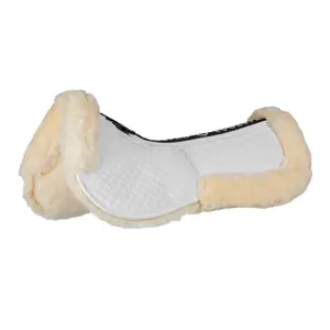 Amortiguador para caballo de algodón con bolsillos y piel de oveja Equestro image-0