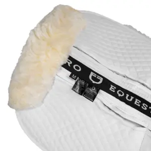 Amortiguador para caballo de algodón con bolsillos y piel de oveja Equestro image-3