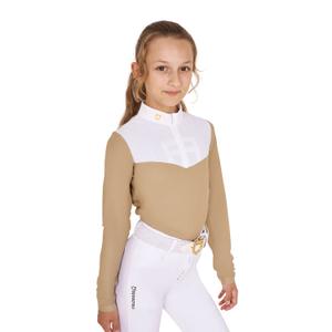 Long-sleeved competition polo for girls Equestro image-2