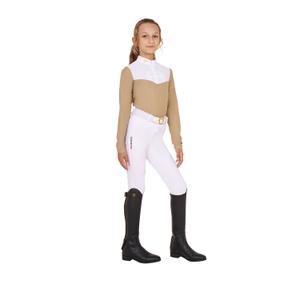 Long-sleeved competition polo for girls Equestro image-1