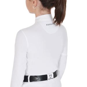 Long-sleeved competition polo for girls Equestro image-3