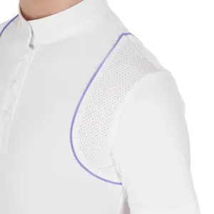 Langarm-Wettbewerbspolo mit Knöpfen Mädchen Equestro image-4