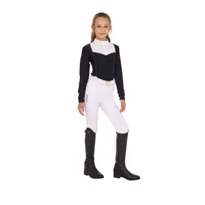 Długi rękaw polo konkursowe dla dziewczynki Equestro image-1