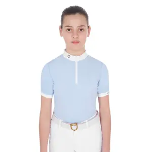 Mädchen Turnierbluse mit Rüschenschößen Equestro image-0