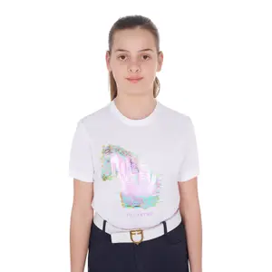 Katoenen meisjes-T-shirt Equestro Interference Horse image-0