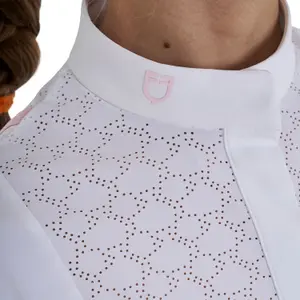 Mädchen Turnierpolo aus Netzstoff Equestro image-2