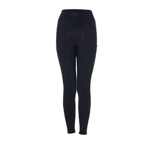 Girls' full grip riding leggings Equestro Perforated image-2