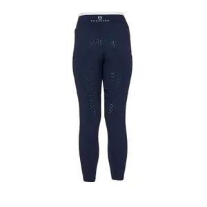 Girls' full grip riding leggings with perforated decoration Equestro image-1