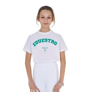 T-shirt από βαμβάκι για κορίτσι Equestro Horse Club image-0