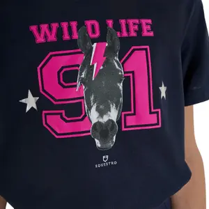 Katoenen meisjes-T-shirt Equestro Wild Life image-2