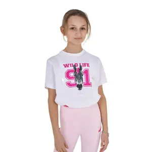 Girl's cotton T-shirt Equestro Wild Life image-0