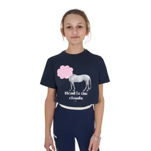 Katoenen meisjes-T-shirt Equestro Head In The Clouds image-0
