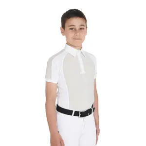 Slim Fit Kinder Turnierpolo mit 4 Knöpfen Equestro image-1