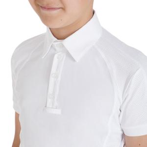 Slim fit competition polo with 4 buttons for kids Equestro image-5