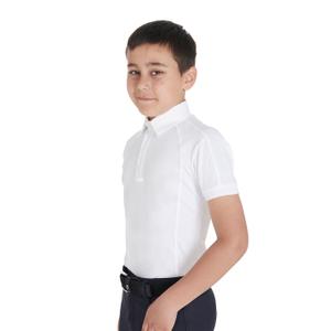 Slim fit competition polo with 4 buttons for kids Equestro image-2