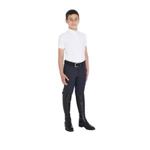 Slim fit competition polo with 4 buttons for kids Equestro image-4