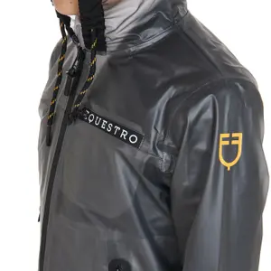 Vattentät jacka med huva och dragkedja för barn Equestro image-2