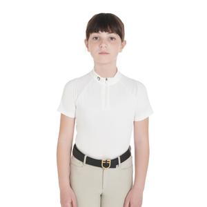 etku00036-white-polo-de-equitacion-de-entrenamiento-para-ni-a-equestro-technical-blanco
