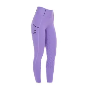 Legging de equitação full grip para rapariga Equestro SS22 image-2