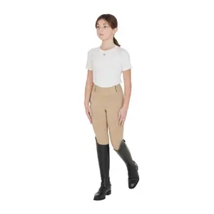 Legging de equitação full grip para rapariga Equestro SS22 image-2