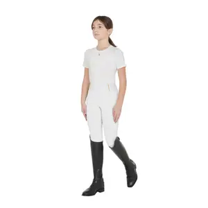 Legging de equitação full grip para rapariga Equestro SS22 image-2