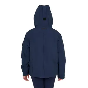 Children's waterproof riding jacket with hood Equestro Basic image-1