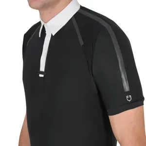 Equestrian polo shirt with button Equestro image-4