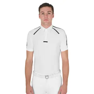Equestrian polo shirt with button Equestro image-1